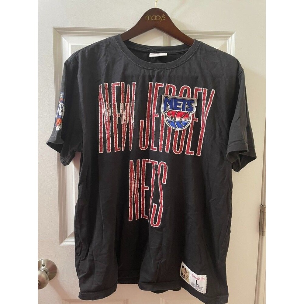 Mitchell & Ness Men's Black NEW JERSEY NETS Team OG Premium T-Shirt L